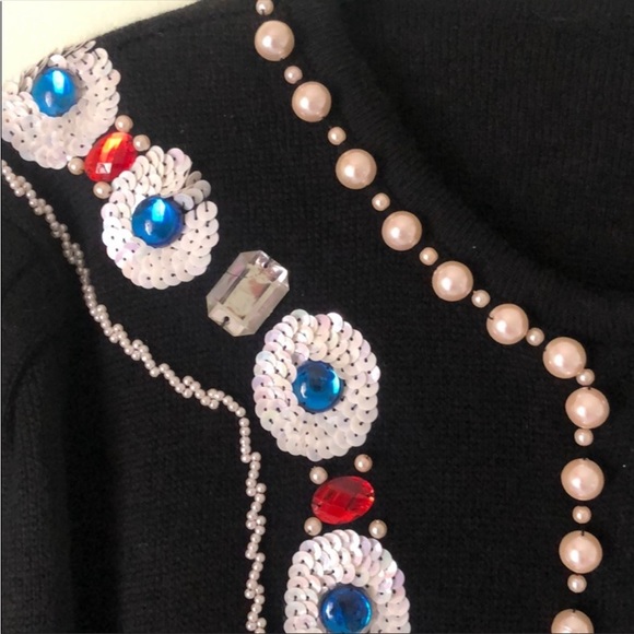 Sequin & Pearl Embellished Cardigan - Picture 2 of 7